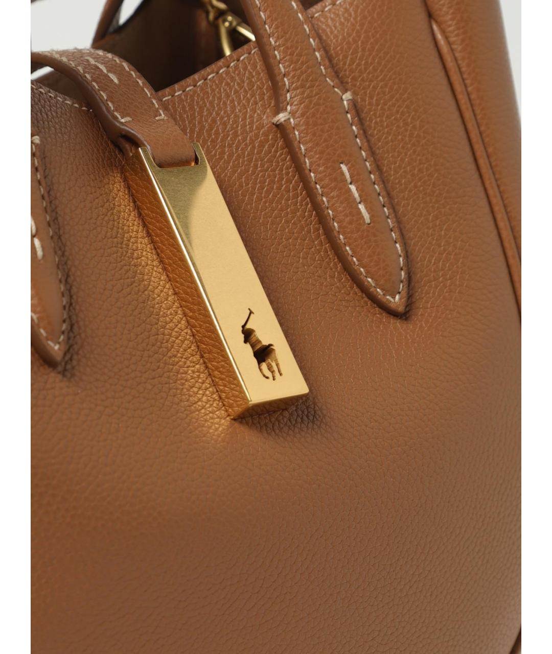 POLO RALPH LAUREN Коричневая сумка тоут, фото 3