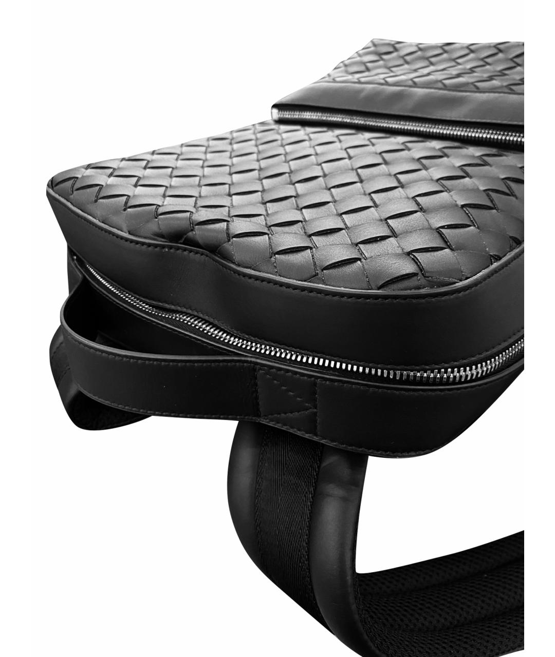 BOTTEGA VENETA Черный кожаный рюкзак, фото 10