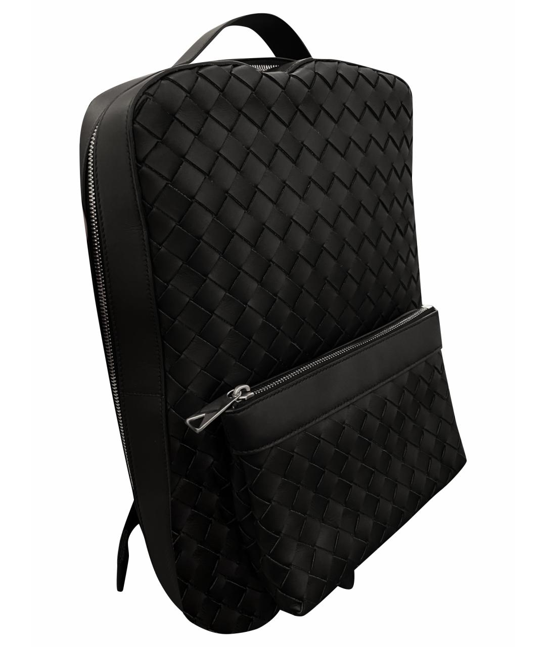 BOTTEGA VENETA Черный кожаный рюкзак, фото 12