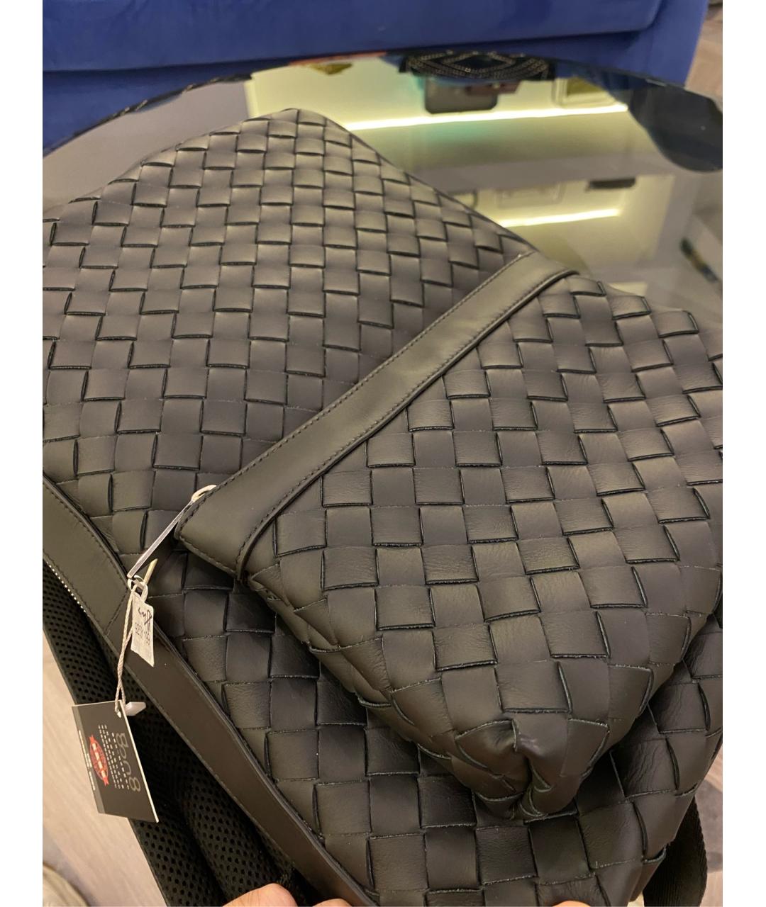 BOTTEGA VENETA Черный кожаный рюкзак, фото 5