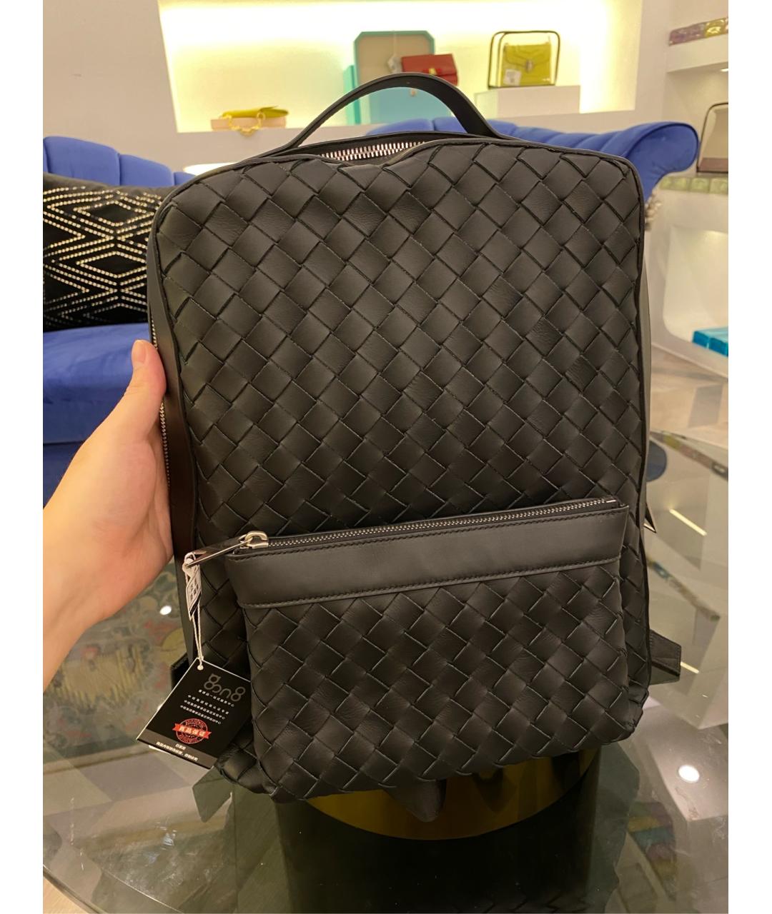 BOTTEGA VENETA Черный кожаный рюкзак, фото 7