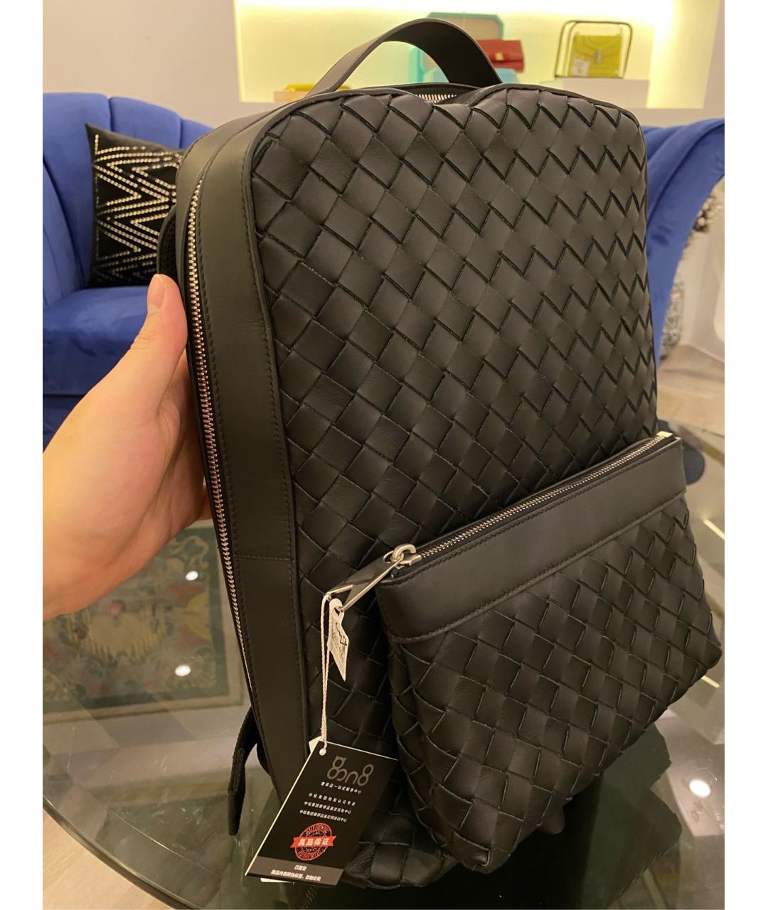 BOTTEGA VENETA Черный кожаный рюкзак, фото 3