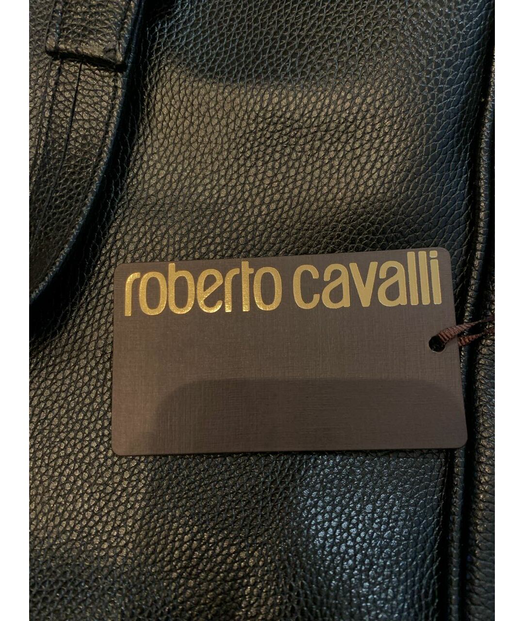 ROBERTO CAVALLI Черный портфель из искусственной кожи, фото 4