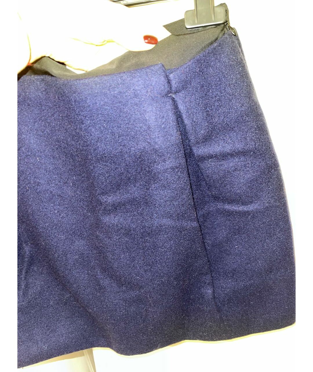 VALENTINO Синяя шерстяная юбка мини, фото 4