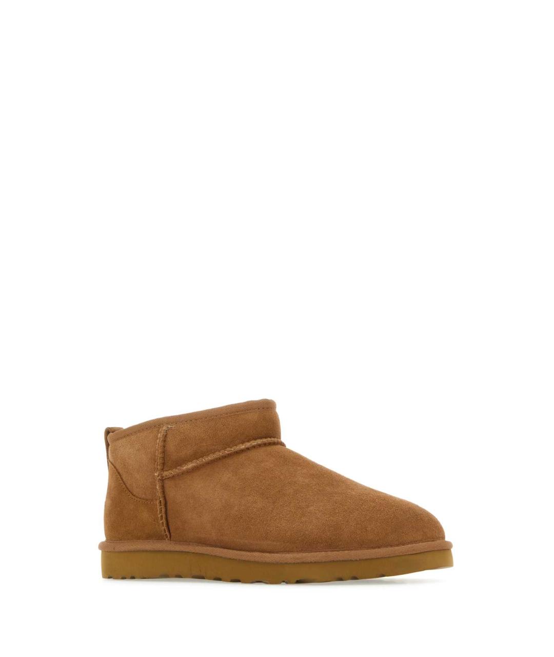 UGG AUSTRALIA Бежевые кожаные низкие ботинки, фото 2