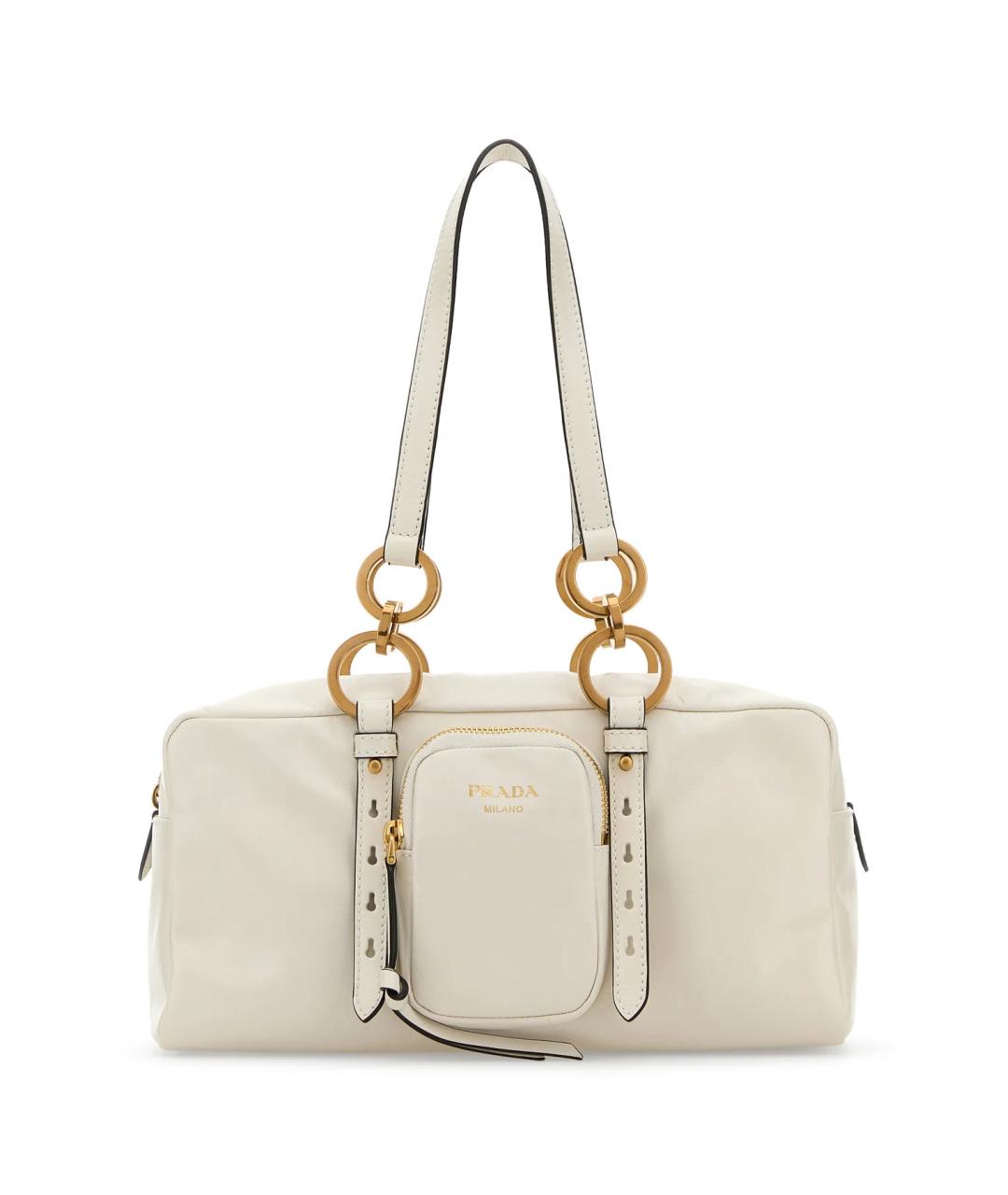 PRADA Бежевая кожаная сумка тоут, фото 1