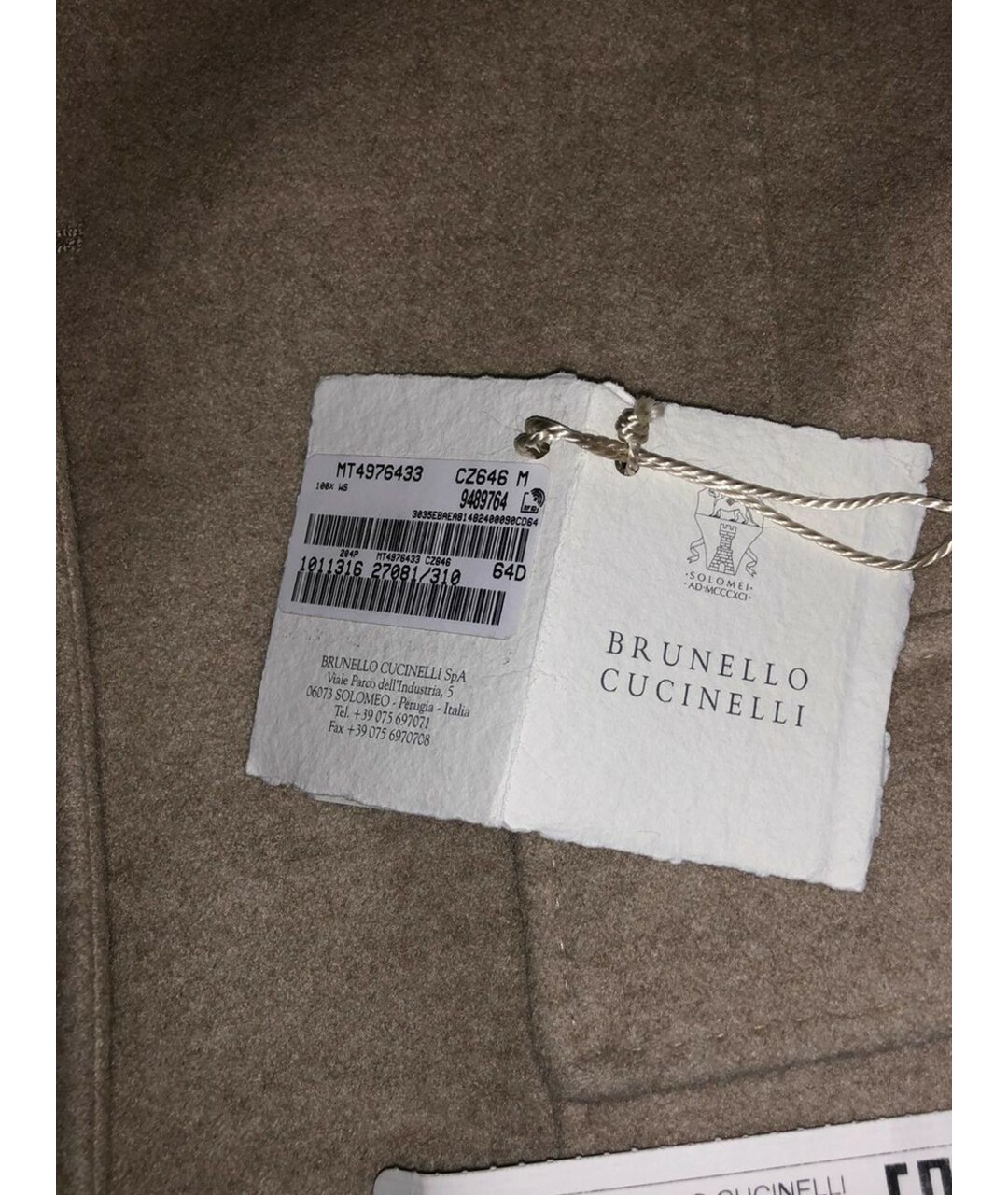 BRUNELLO CUCINELLI Бежевый кашемировый пиджак, фото 5