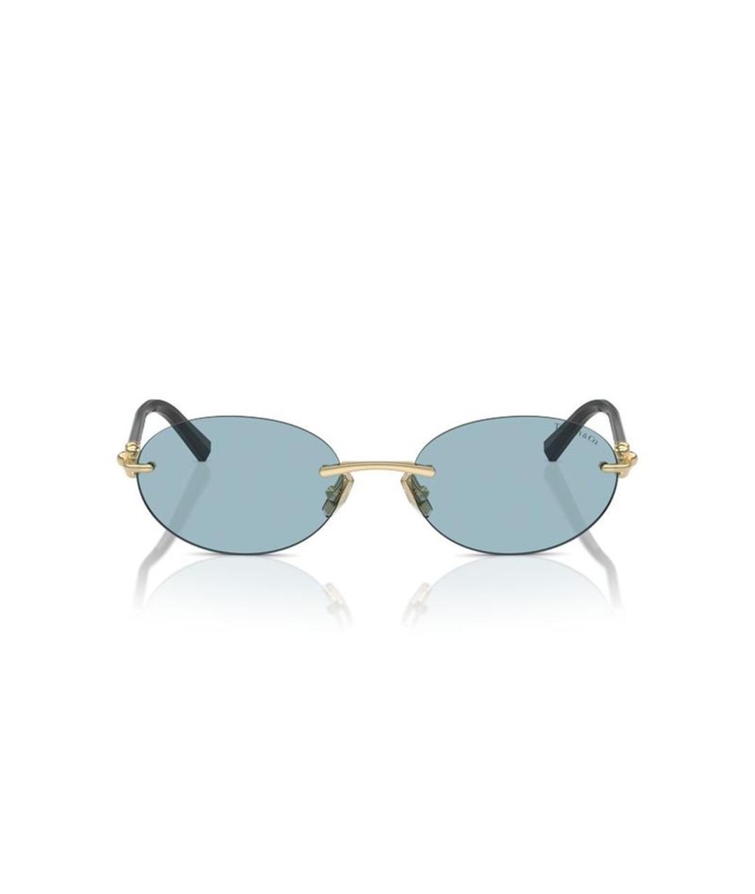 TIFFANY&CO Золотые металлические солнцезащитные очки, фото 2