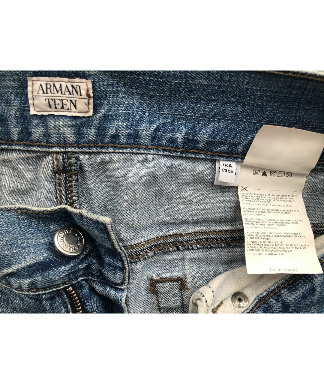 ARMANI JEANS Синие хлопковые прямые джинсы для мужчин – купить в интернет  магазине с доставкой