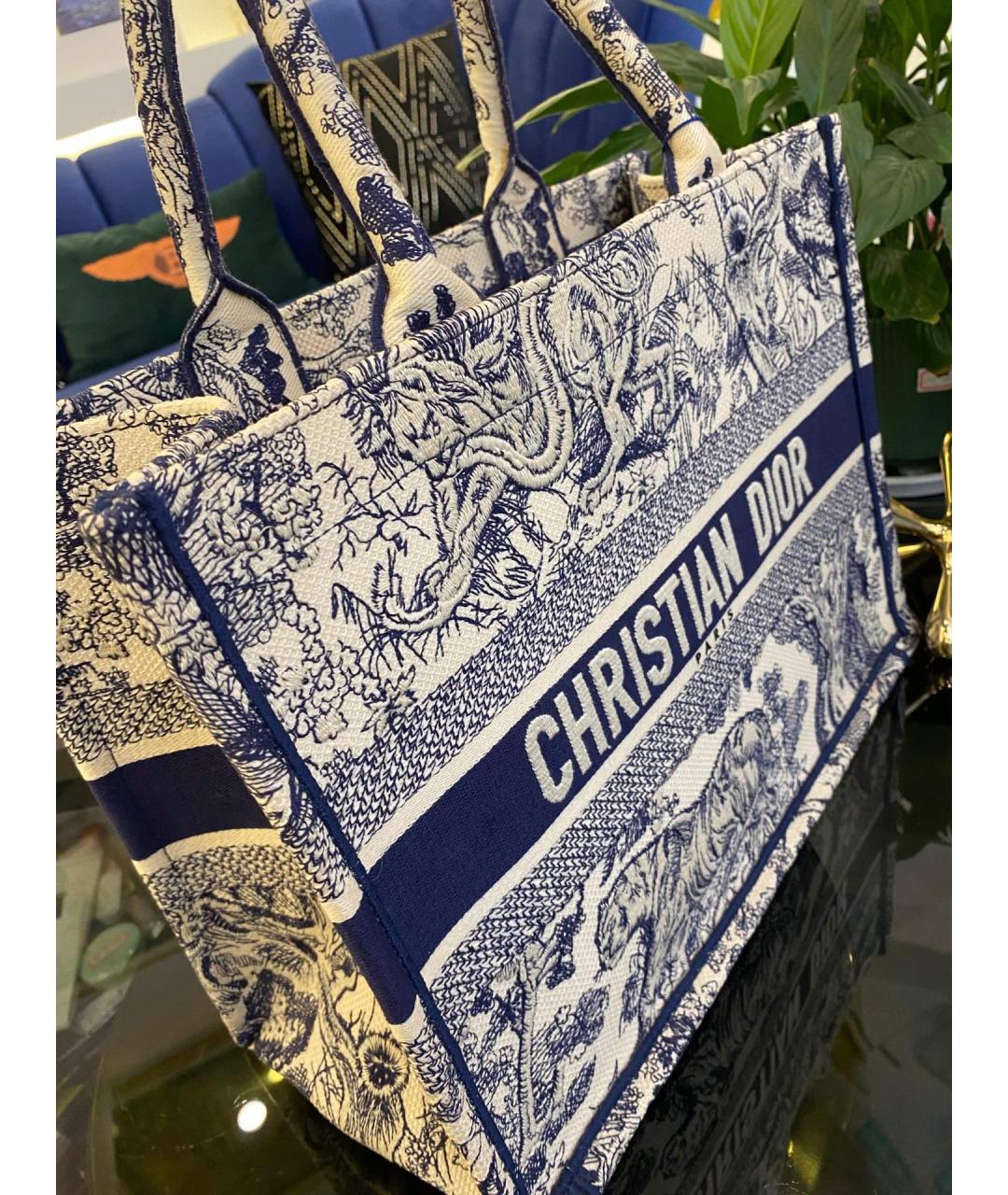 CHRISTIAN DIOR Жаккардовая сумка тоут, фото 6