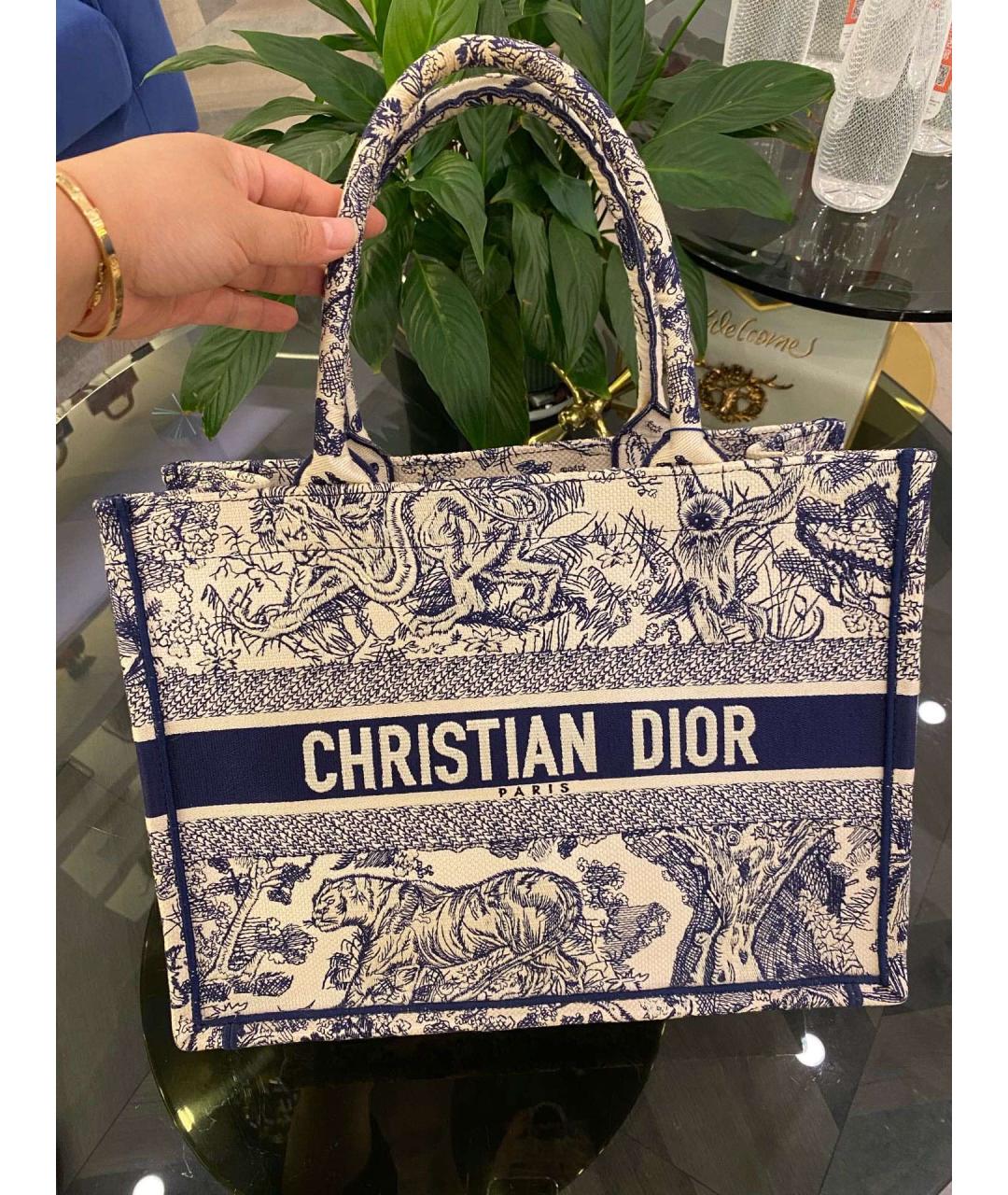 CHRISTIAN DIOR Жаккардовая сумка тоут, фото 8