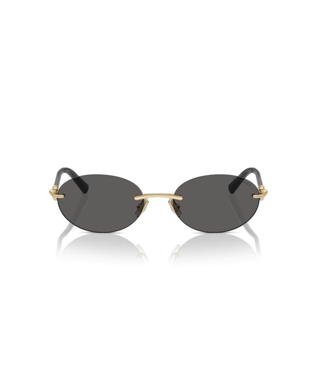 TIFFANY&CO Золотые металлические солнцезащитные очки, фото 2