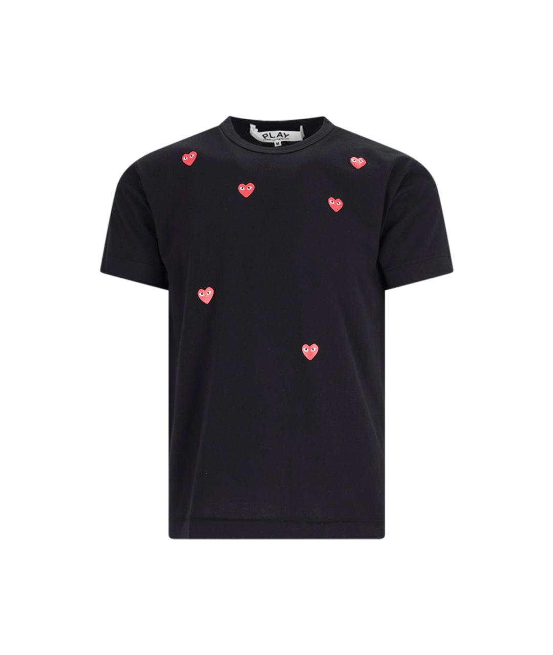 COMME DES GARÇONS PLAY Черная хлопковая футболка, фото 1