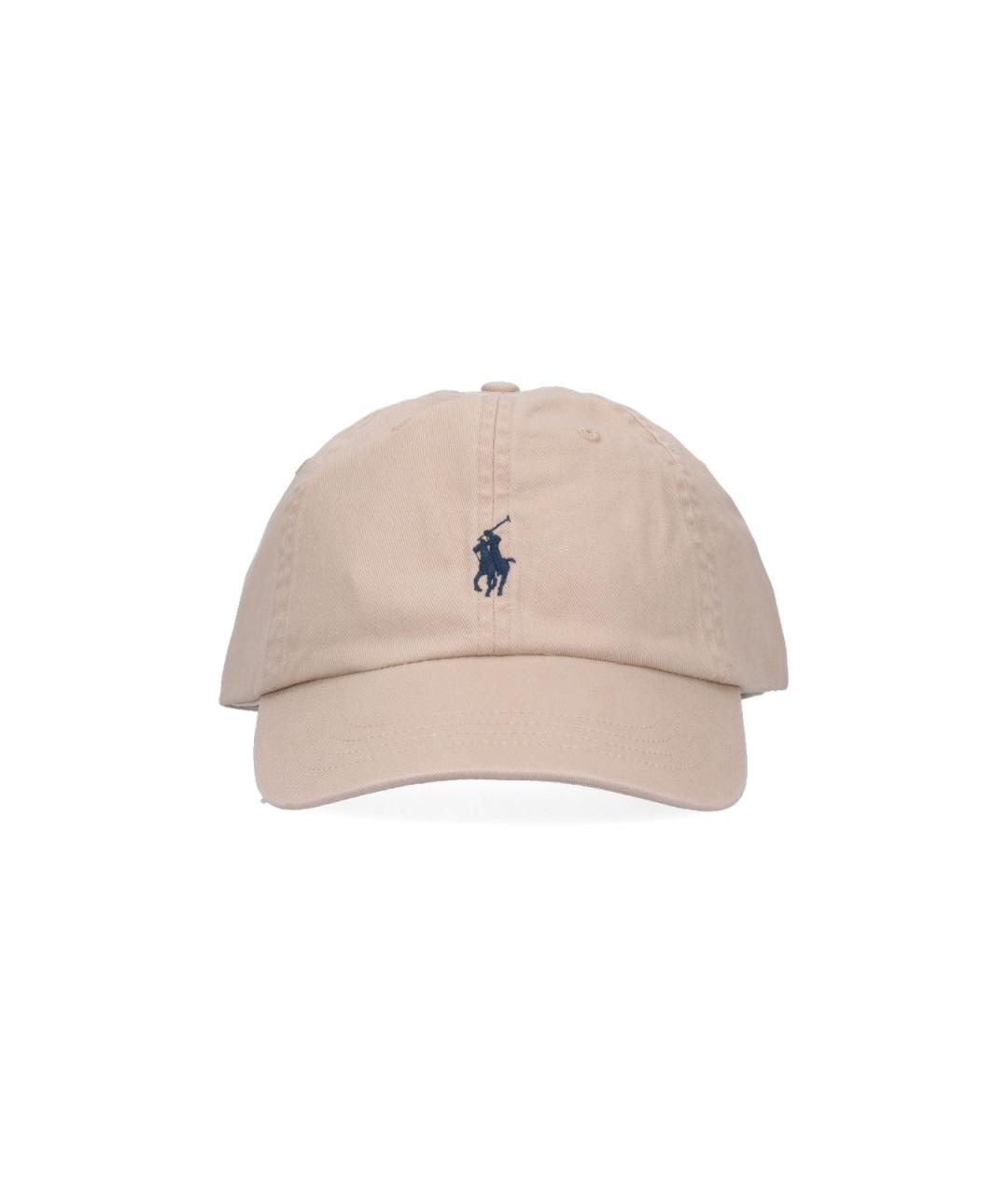 POLO RALPH LAUREN Бежевая хлопковая кепка/бейсболка, фото 1