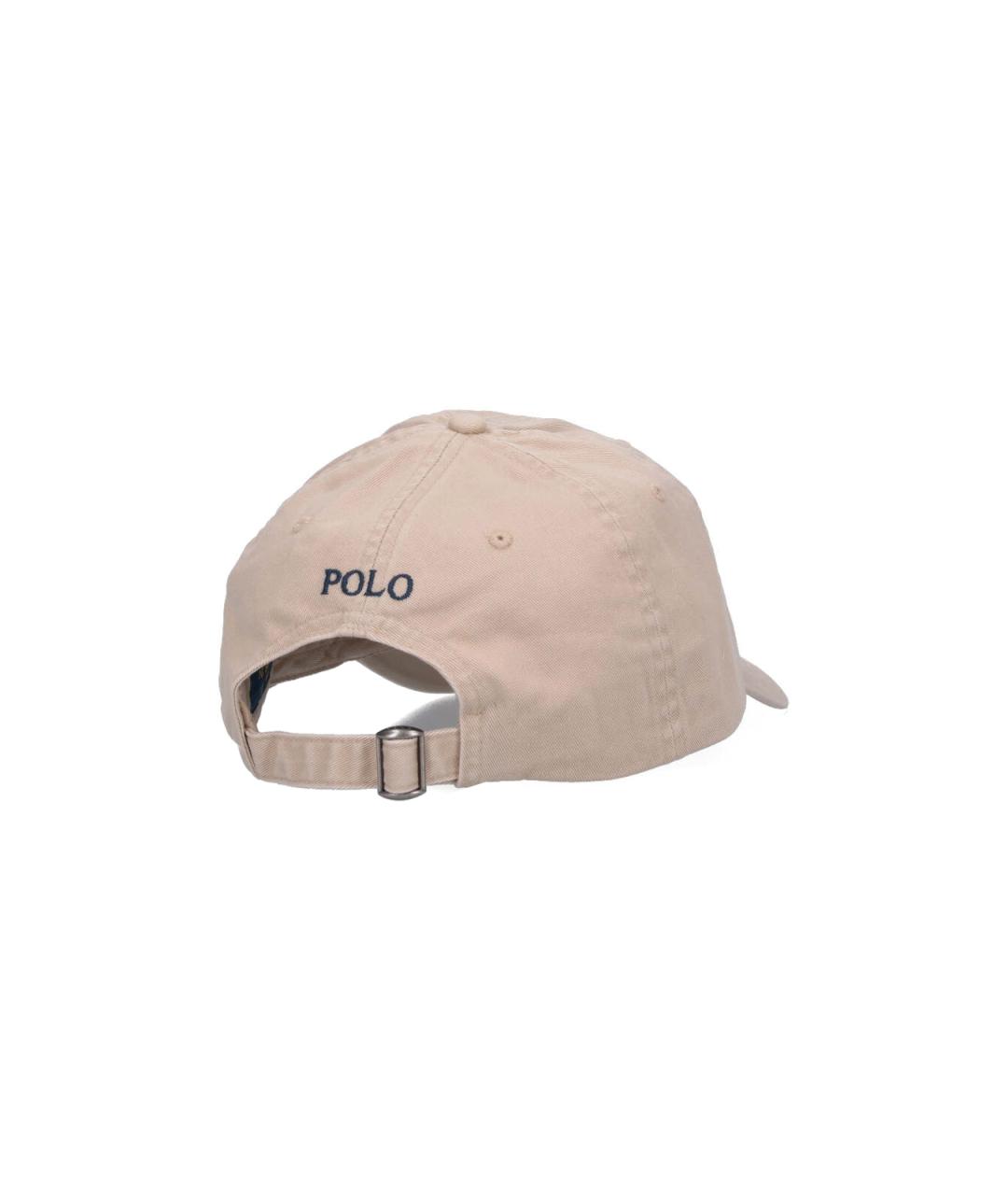 POLO RALPH LAUREN Бежевая хлопковая кепка/бейсболка, фото 2
