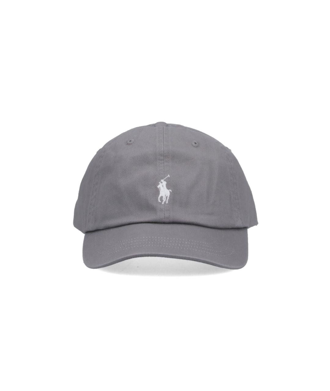 POLO RALPH LAUREN Серая хлопковая кепка/бейсболка, фото 1