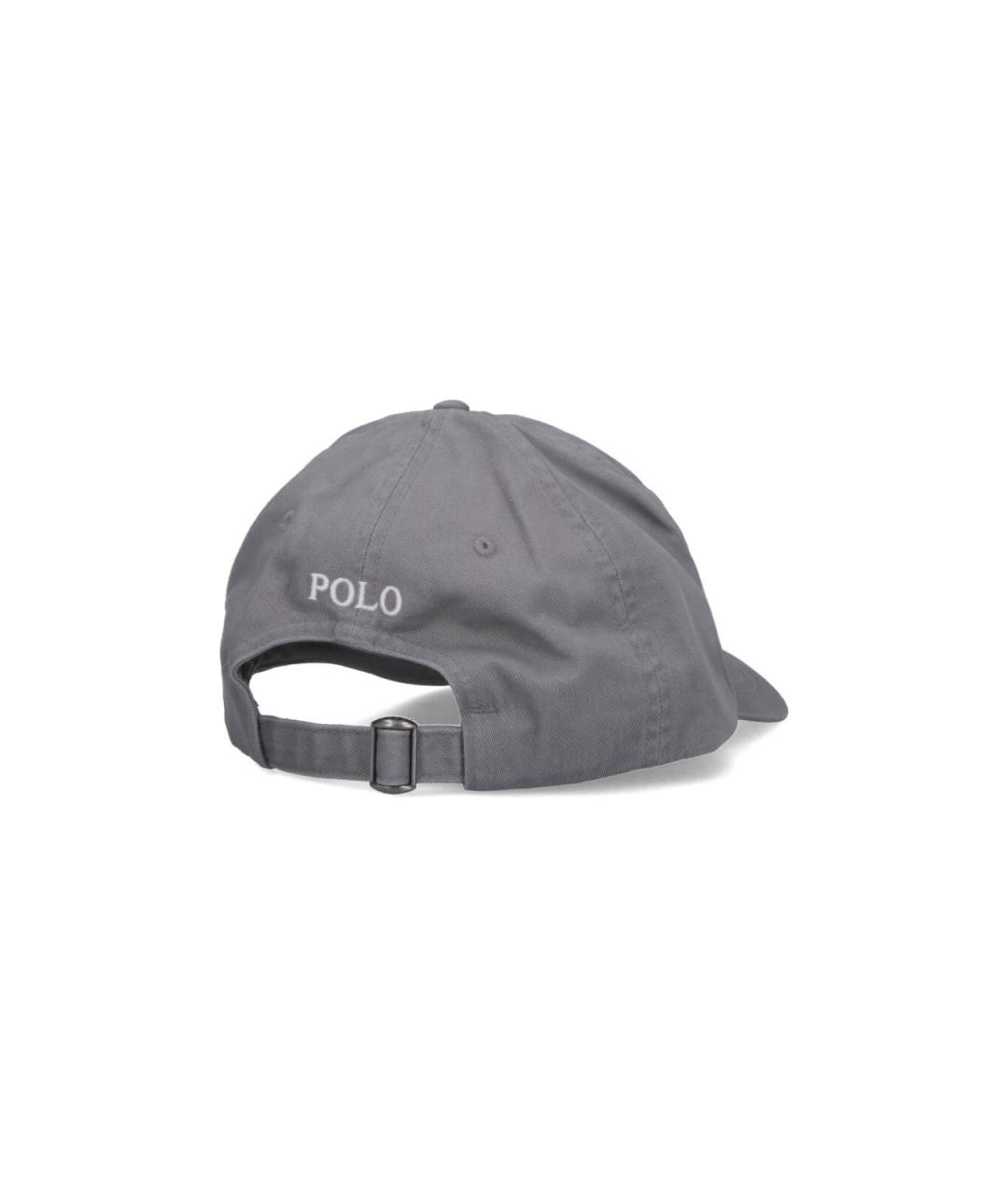POLO RALPH LAUREN Серая хлопковая кепка/бейсболка, фото 2