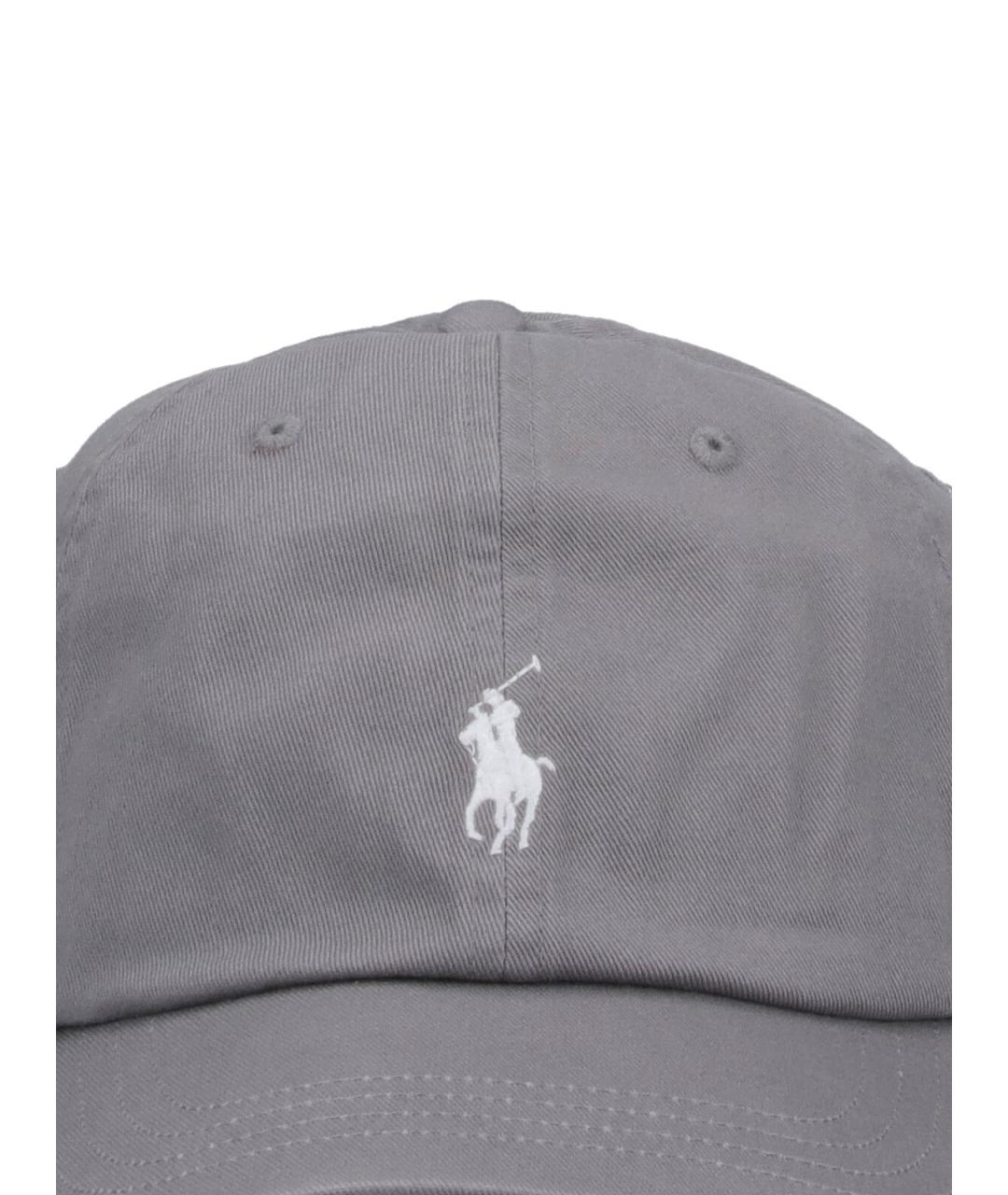 POLO RALPH LAUREN Серая хлопковая кепка/бейсболка, фото 3