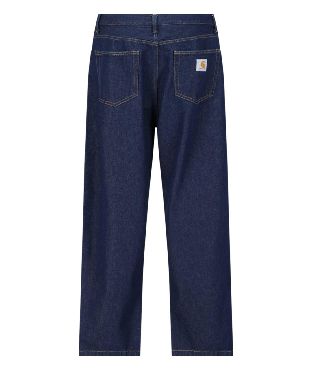 CARHARTT WIP Синие хлопковые прямые джинсы, фото 2