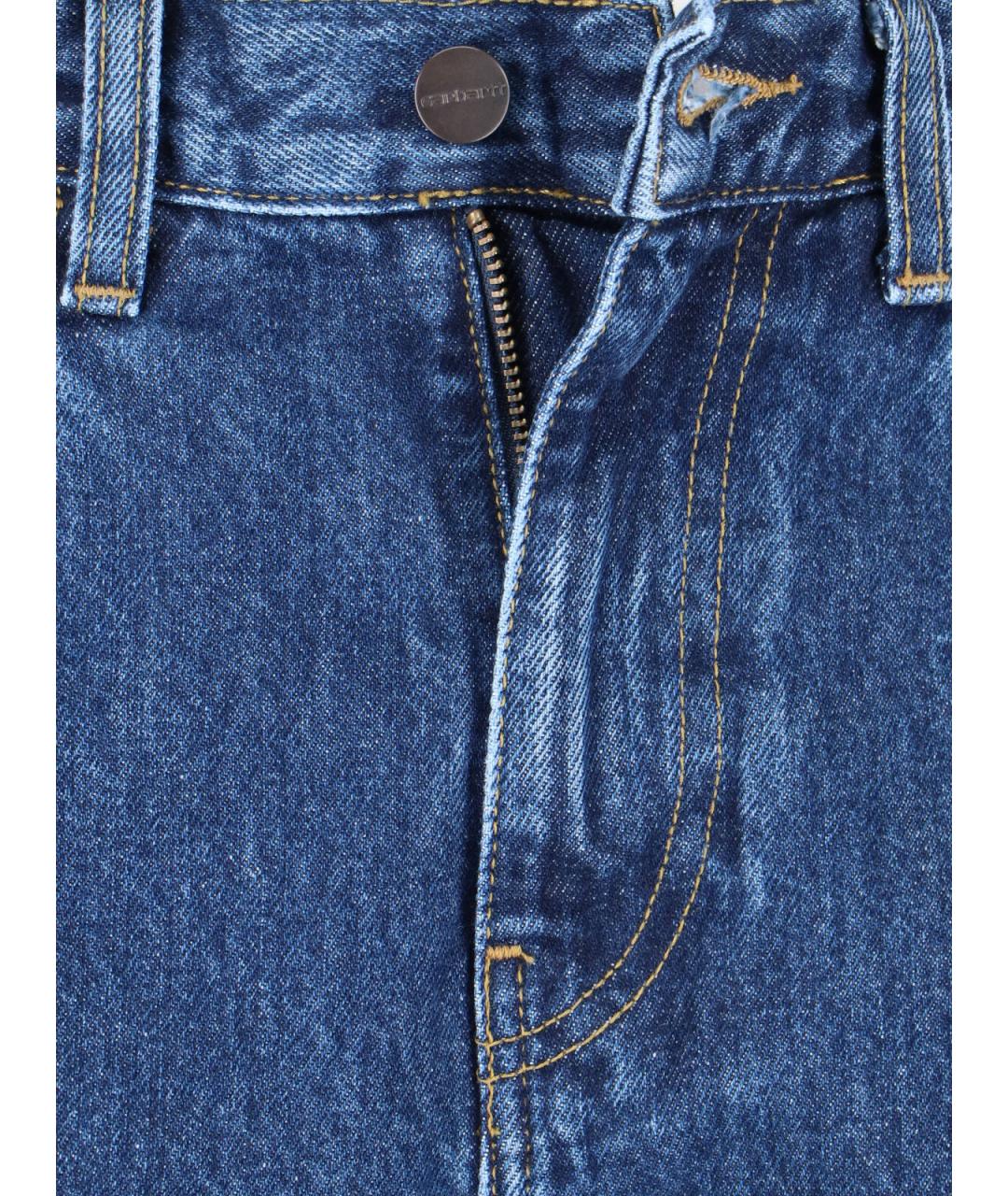 CARHARTT WIP Синие хлопковые прямые джинсы, фото 5