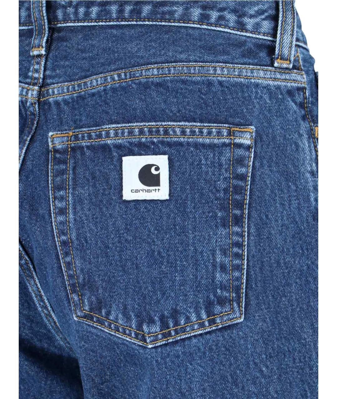 CARHARTT WIP Синие хлопковые прямые джинсы, фото 4