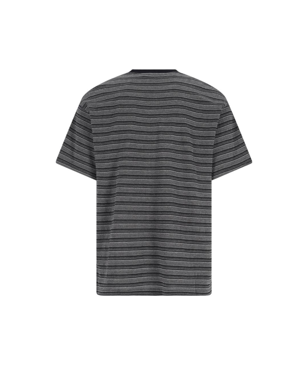 CARHARTT WIP Антрацитовая хлопковая футболка, фото 2