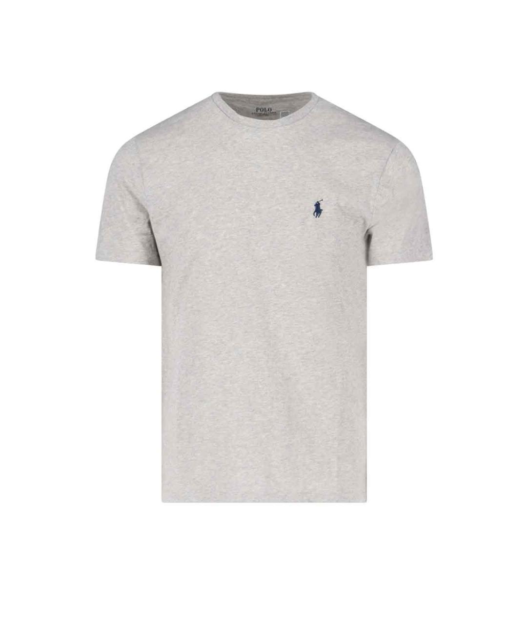 POLO RALPH LAUREN Серая хлопковая футболка, фото 1