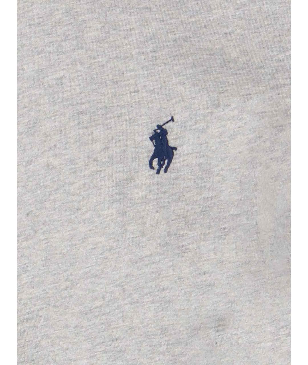 POLO RALPH LAUREN Серая хлопковая футболка, фото 3