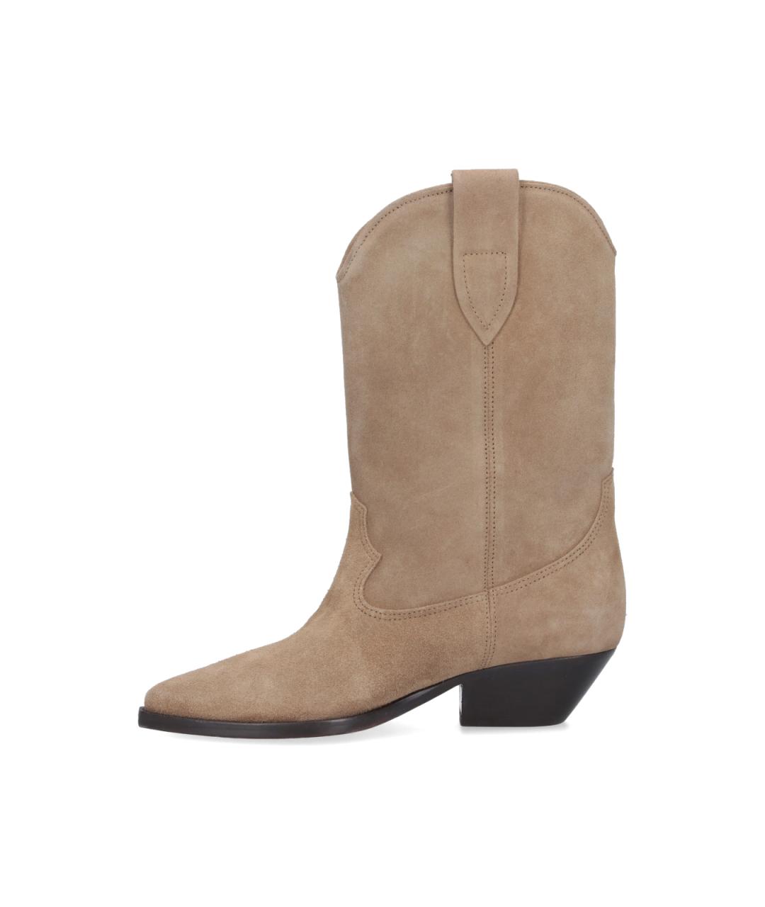 ISABEL MARANT Бежевые кожаные сапоги, фото 3