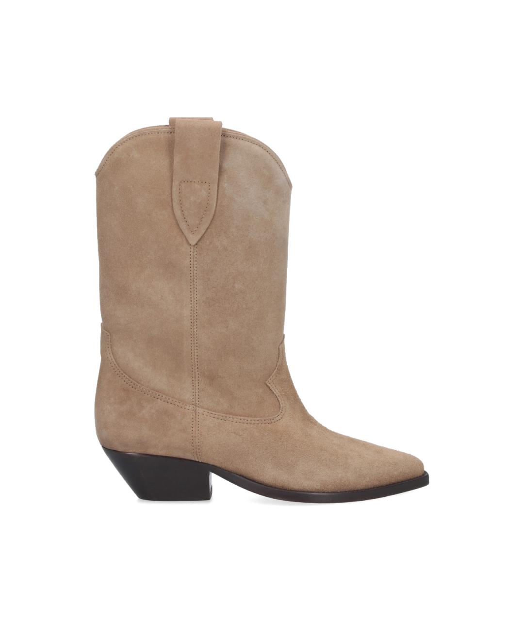 ISABEL MARANT Бежевые кожаные сапоги, фото 1