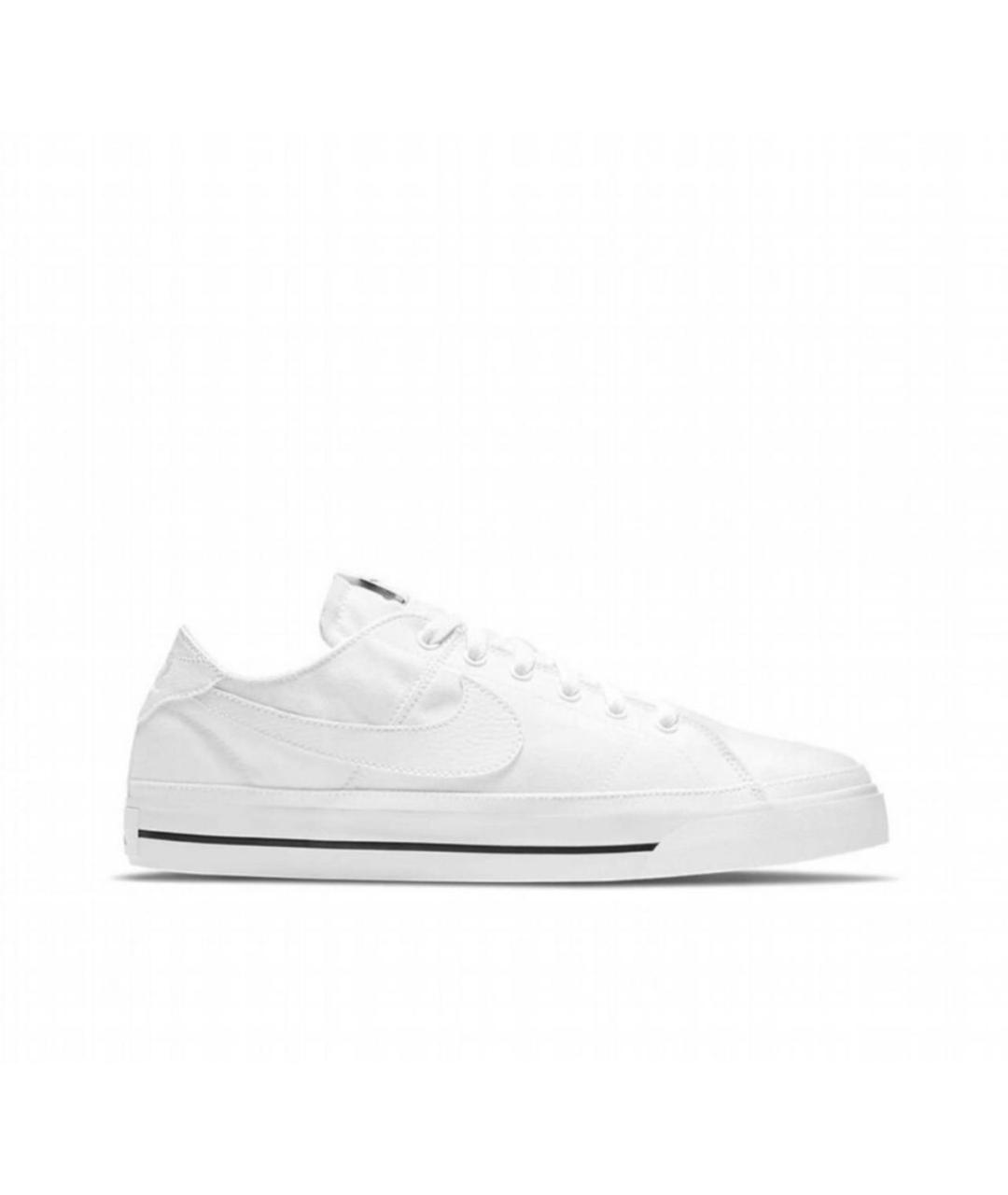 NIKE Белые текстильные низкие кроссовки / кеды, фото 1