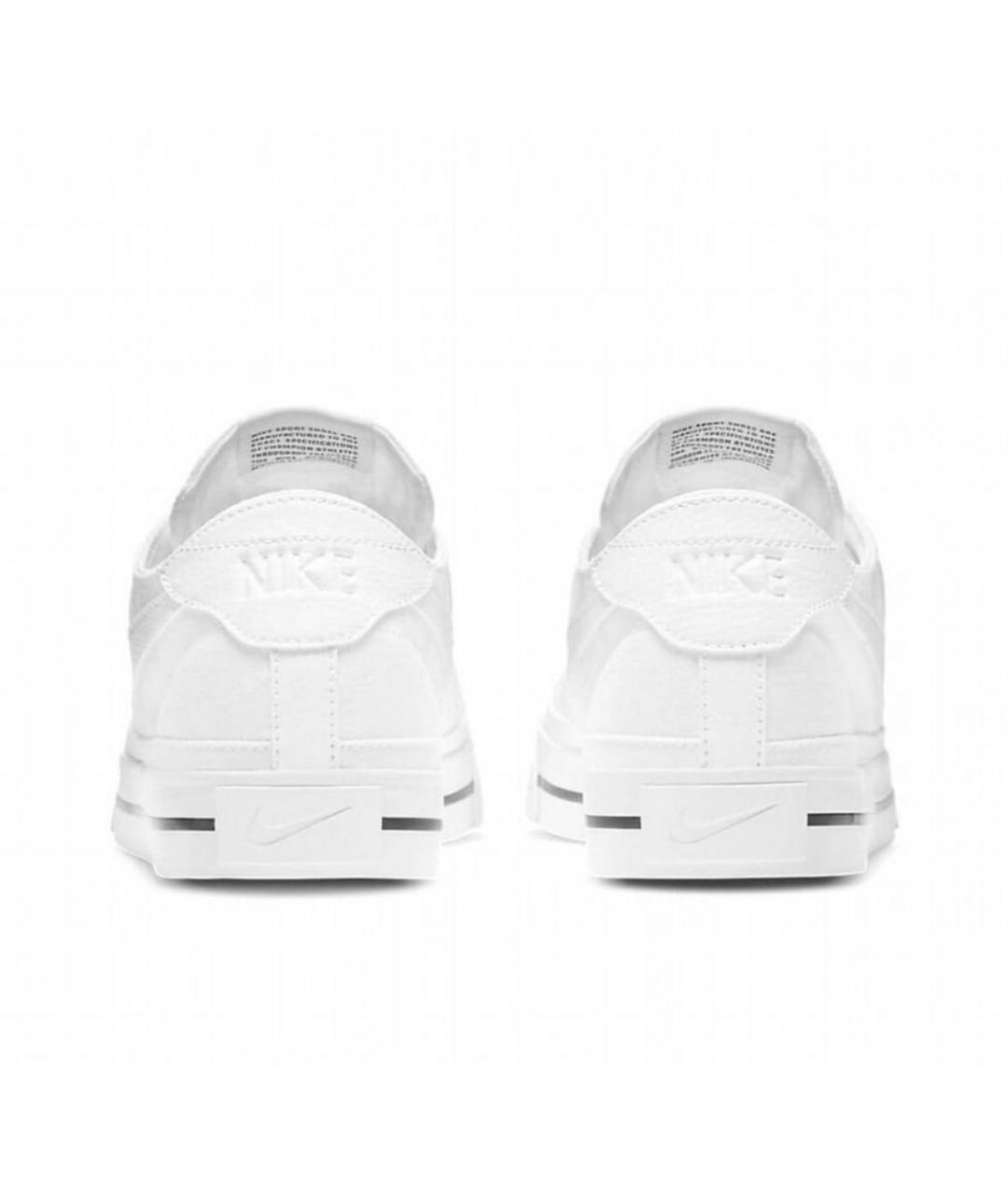 NIKE Белые текстильные низкие кроссовки / кеды, фото 4