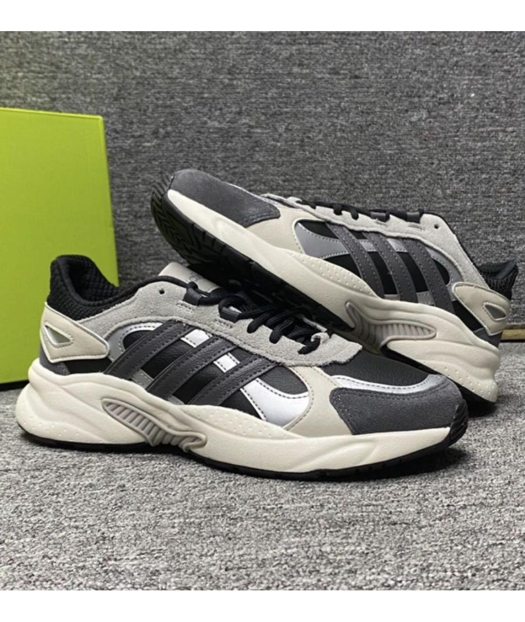 ADIDAS Антрацитовые замшевые низкие кроссовки / кеды, фото 6
