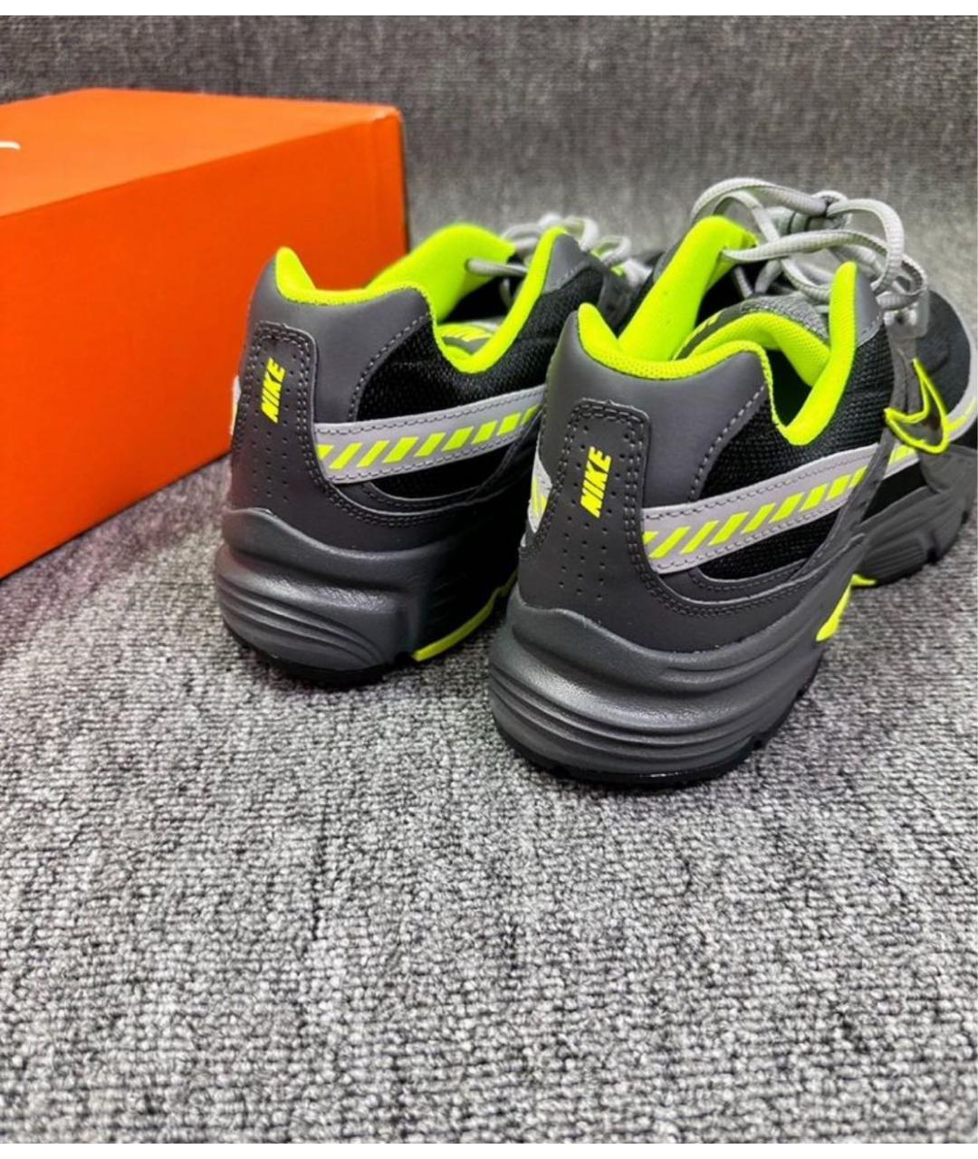 NIKE Антрацитовые текстильные низкие кроссовки / кеды, фото 8