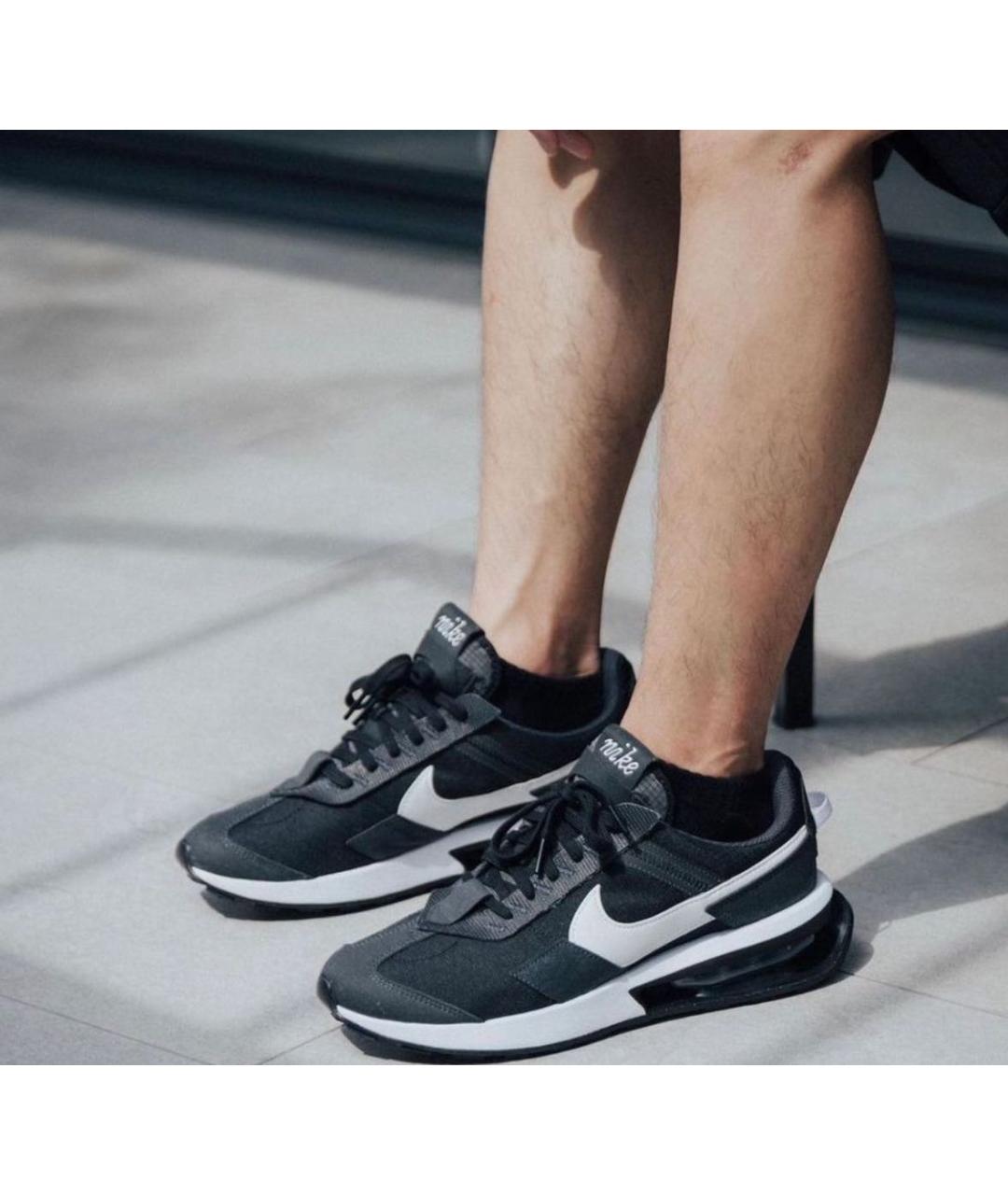 NIKE Черные текстильные низкие кроссовки / кеды, фото 5
