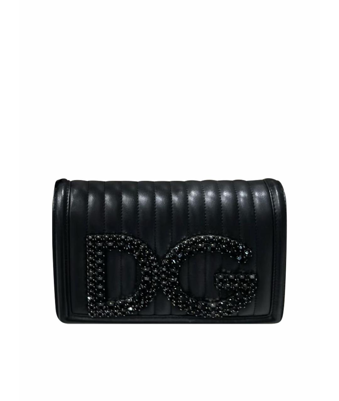 DOLCE&GABBANA Черная кожаная сумка тоут, фото 1