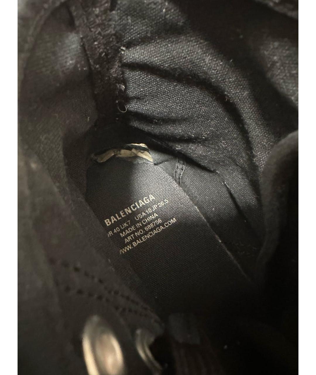 BALENCIAGA Черные текстильные кеды, фото 7