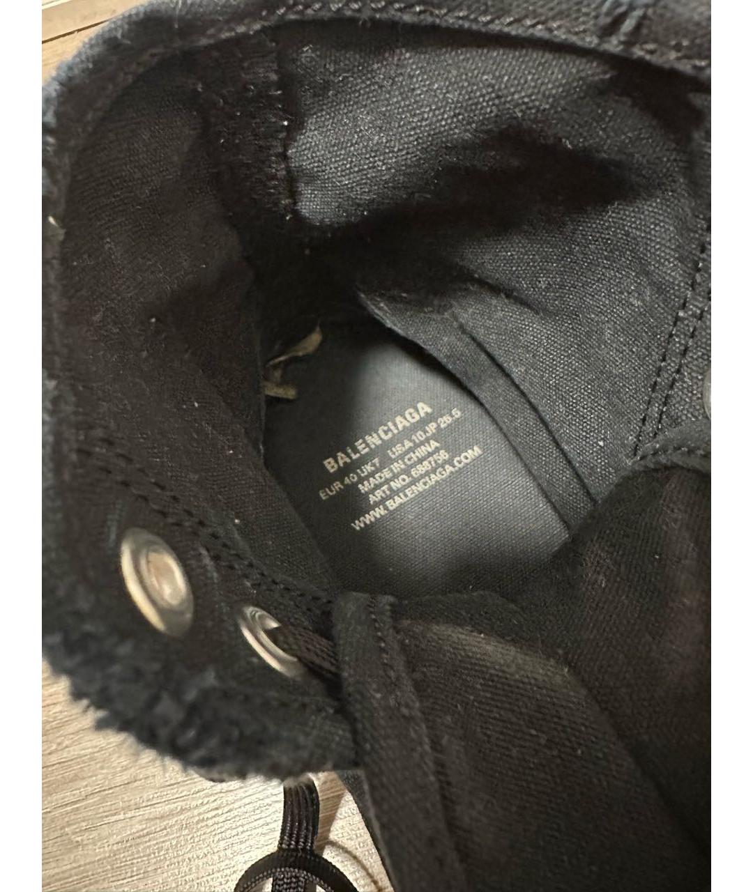 BALENCIAGA Черные текстильные кеды, фото 8