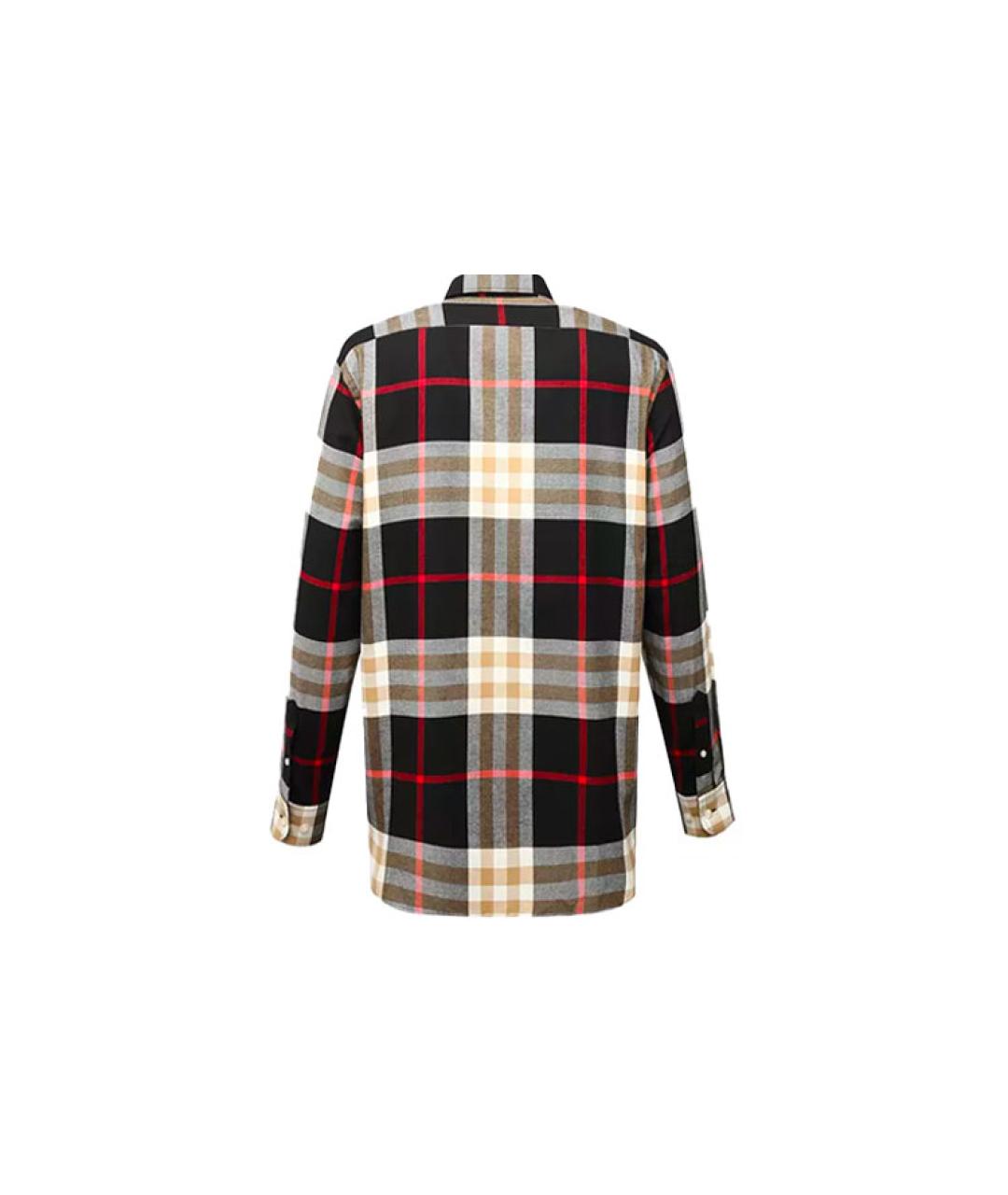 BURBERRY Черная хлопковая кэжуал рубашка, фото 2