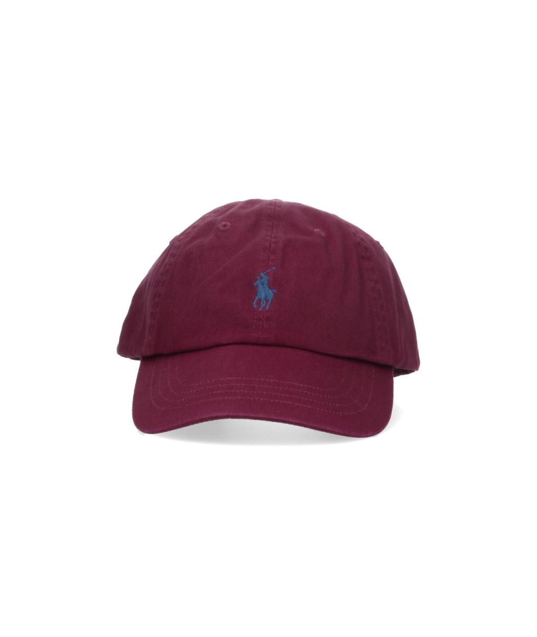 POLO RALPH LAUREN Бордовая хлопковая кепка/бейсболка, фото 1