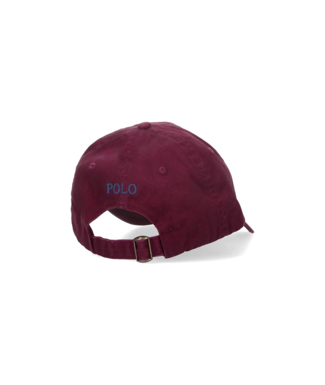 POLO RALPH LAUREN Бордовая хлопковая кепка/бейсболка, фото 2