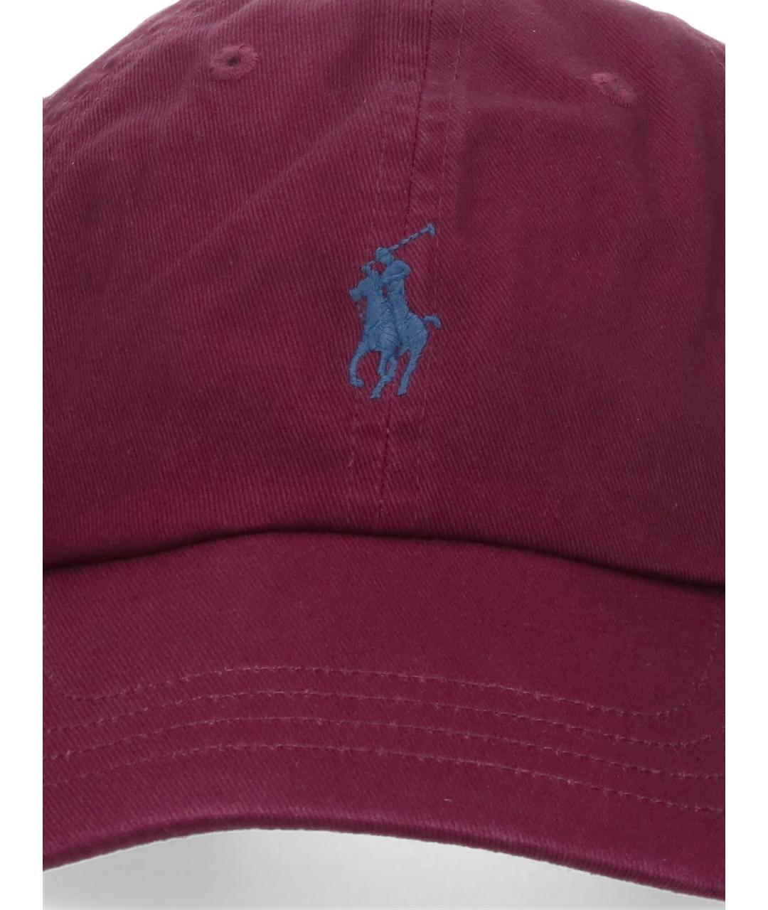 POLO RALPH LAUREN Бордовая хлопковая кепка/бейсболка, фото 3