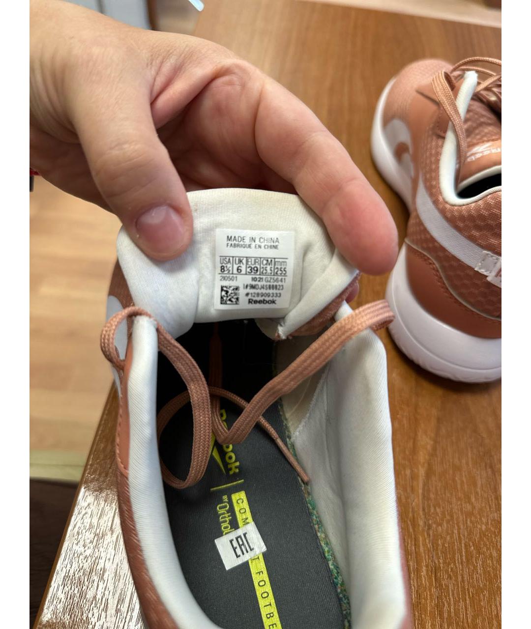 REEBOK Розовые синтетические кроссовки, фото 5
