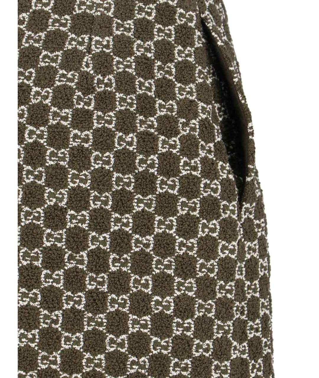 GUCCI Зеленая юбка мини, фото 4