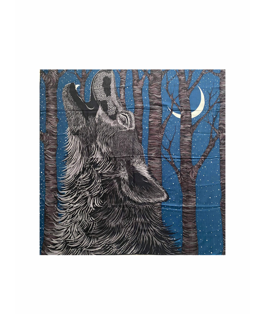 HERMES Синий платок, фото 1