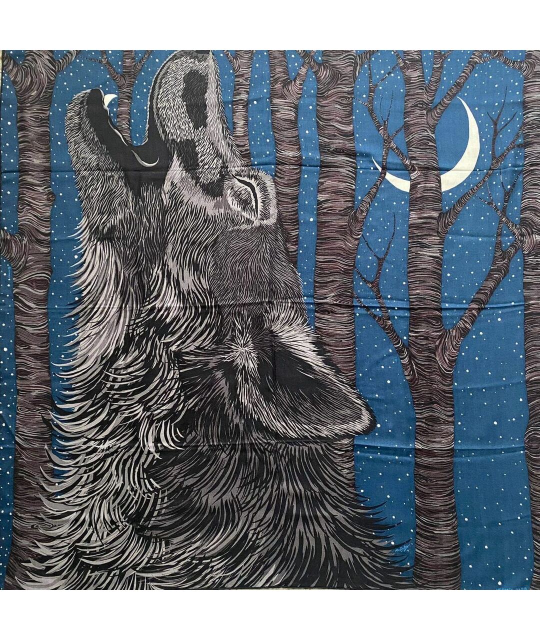 HERMES Синий платок, фото 8