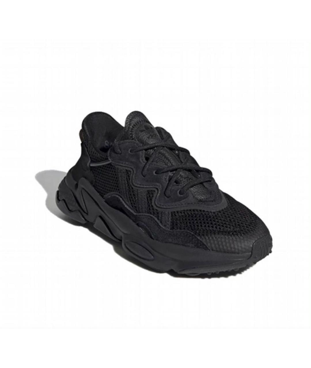 ADIDAS Черные текстильные низкие кроссовки / кеды, фото 2