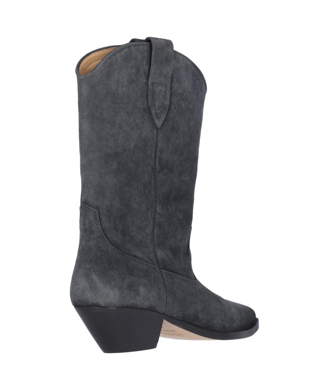ISABEL MARANT Серые кожаные сапоги, фото 4