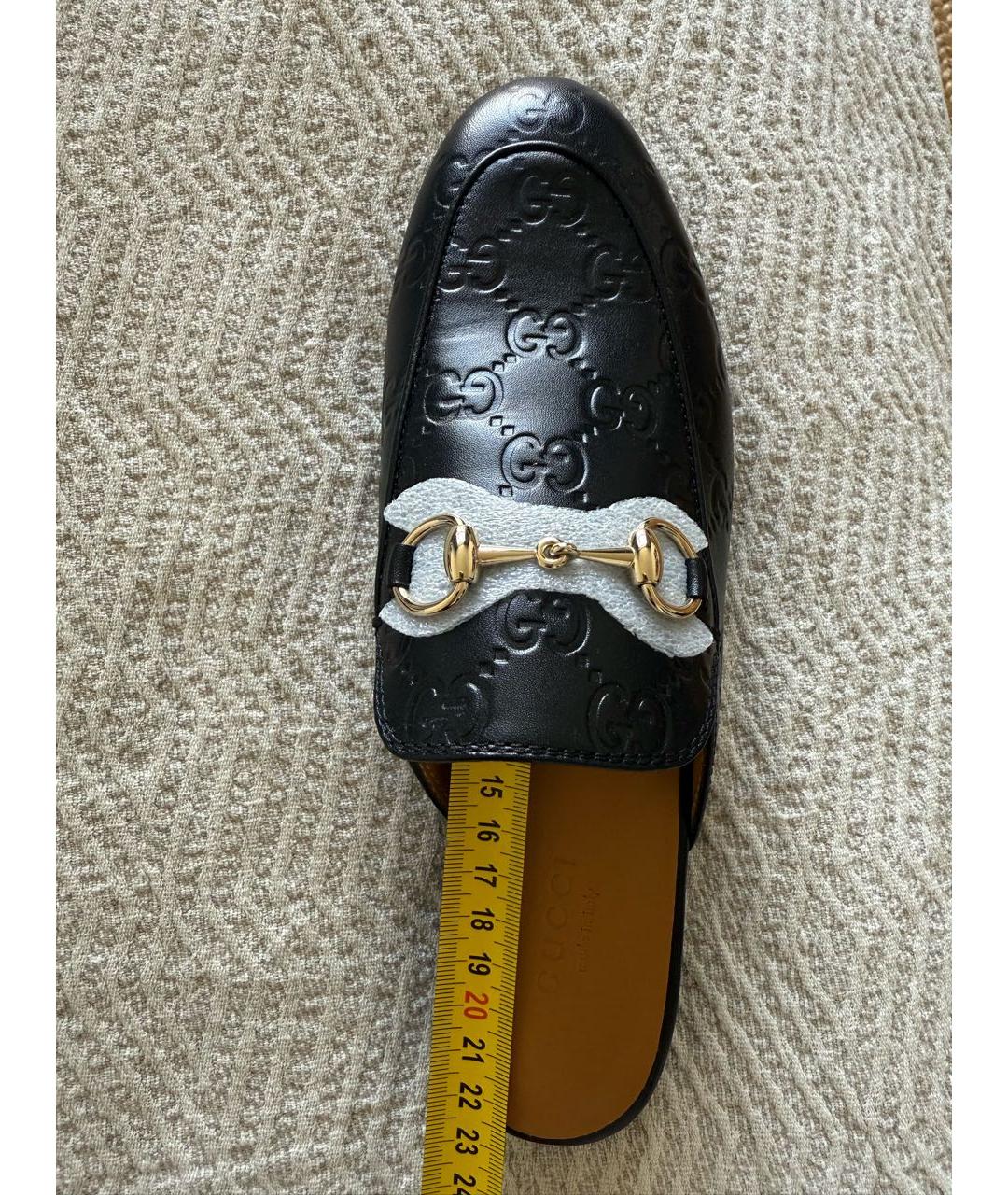 GUCCI Черные кожаные мюли, фото 5