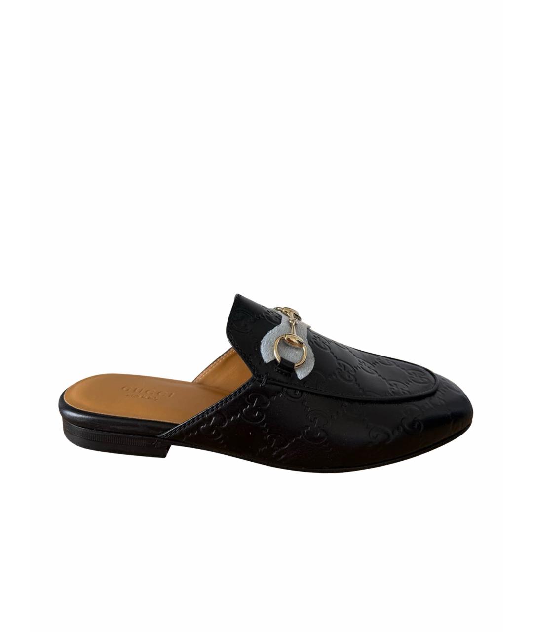 GUCCI Черные кожаные мюли, фото 8